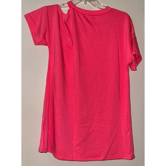 Heimish USA Tops - Heimish USA Neon Pink Cold Shoulder Top ~ S
